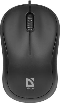 Мышь проводная оптическая Patch MS-759 черный, 3 кнопки, 1000 dpi DEFENDER