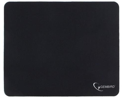 Коврик для мыши Gembird MP-BLACK, черный, размеры 220*180*1мм, полиэстер+резина