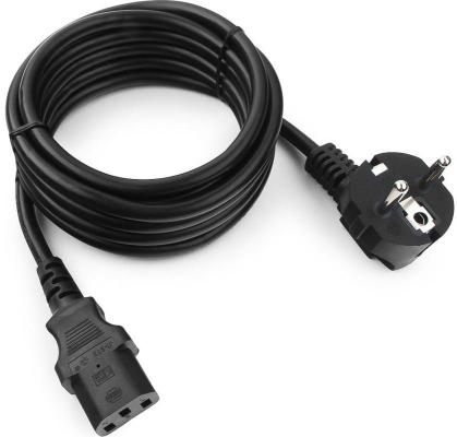 Кабель питания Cablexpert PC-186-1-3M, 3м, Schuko- C13, 3x1кв.мм, черный, с заземлением, пакет