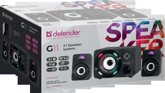 Колонки DEFENDER V11 2.1 Вт, питание от USB