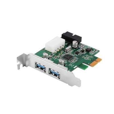 Контроллер Orient VA-3U2219PELP (OEM) PCI-Ex1, USB3.0, 2ext/2int (19pin) port, Low Profile, VIA VL805 chipset, разъем доп.питания, oem