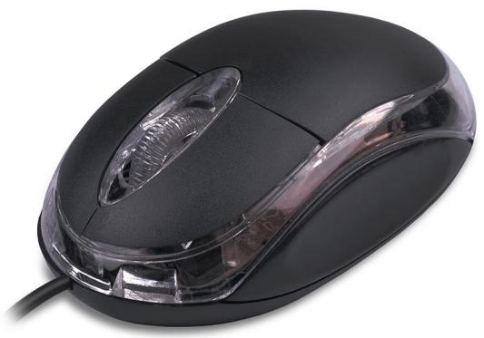 Мышь проводная CBR CM 122 Black, оптическая, USB, 1000 dpi, 3 кнопки и колесо прокрутки, длина кабеля 1,3 м, цвет чёрный