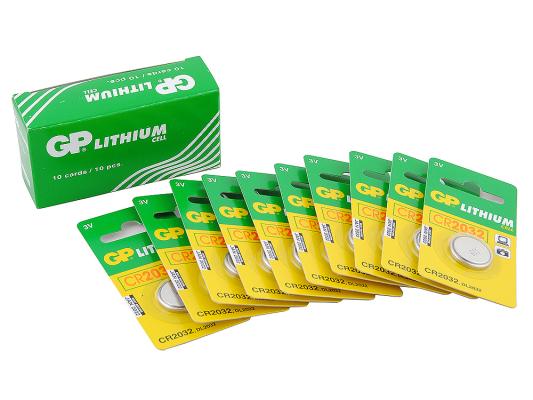 Литиевый дисковый элемент GP Lithium Cell CR2032-7/3-2CR10 10шт