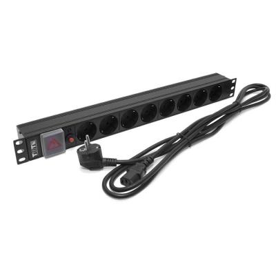 Блок розеток Lanmaster TWT-PDU19-10A8P-1.8 8 розеток 1.8 м черный