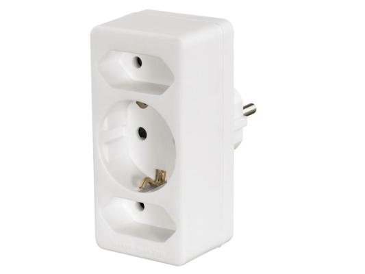 Тройник HAMA H-47688 3 розетки белый