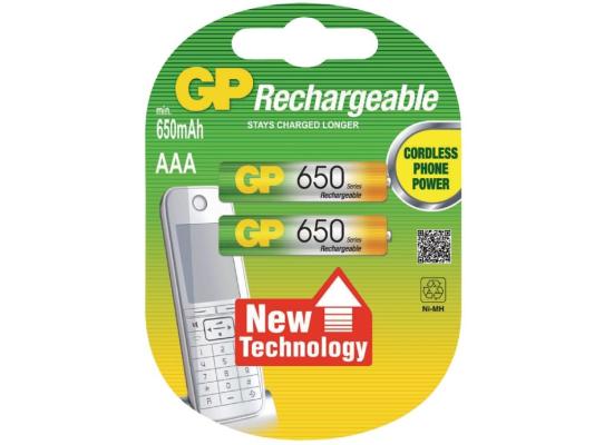 Аккумулятор 650 mAh GP 65AAAHC-2CPCR2 AAA 2 шт