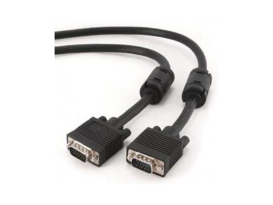 Кабель VGA 10м Gembird CABLE10 круглый черный