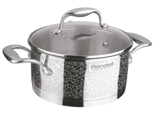 Кастрюля Rondell Vintage RDS-343 3л 20см стеклянная крышка нержавеющая сталь серебристый