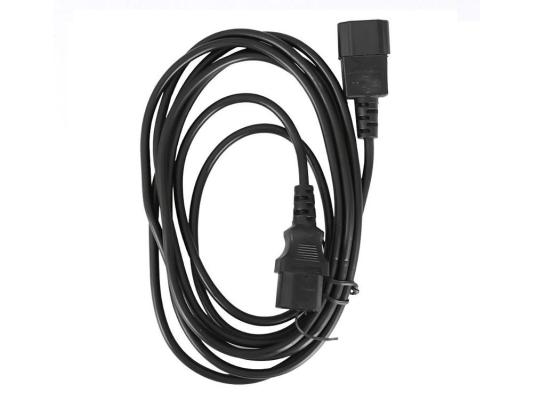 Кабель питания монитор - системный блок 1.0м Hyperline PWC-IEC13-IEC14-1.0-BK