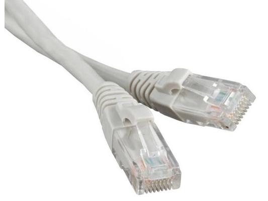 Патч-корд UTP 5E категории 3.0м Hyperline PC-LPM-UTP-RJ45-RJ45-C5e-3M-LSZH-GY серый