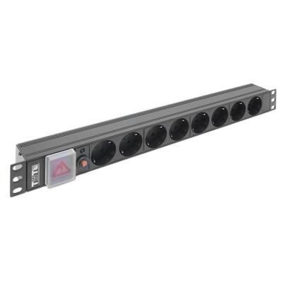 Блок розеток Lanmaster TWT-PDU19-10A8P 8 розеток черный