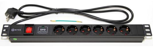 Блок розеток 5bites PDU619A-06 6 розеток 1.8 м черный
