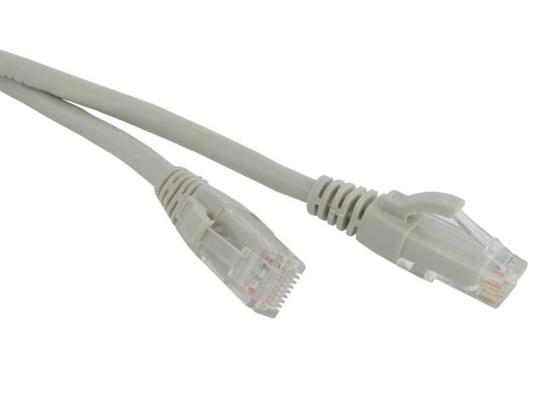 Патч-корд UTP 5E категории 1м Hyperline PC-LPM-UTP-RJ45-RJ45-C5e-1M-LSZH-GY серый