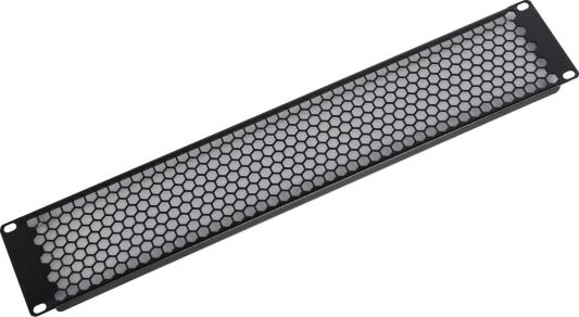 ЦМО Фальшпанель в шкаф 19" 2U перфорированная, цвет черный ФП-2.4-9005