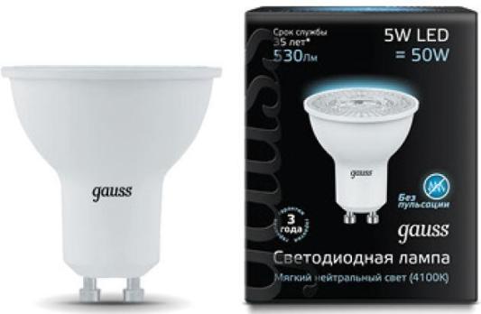 Лампа светодиодная полусфера Gauss 101505205 GU5.3 5W 4100K