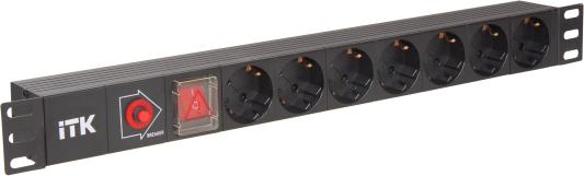 Блок розеток ITK PH13-7D3 7 розеток черный без шнура