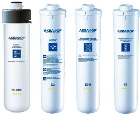 Комплект сменных модулей для фильтра Аквафор К5-К2-КО-50S-К7М
