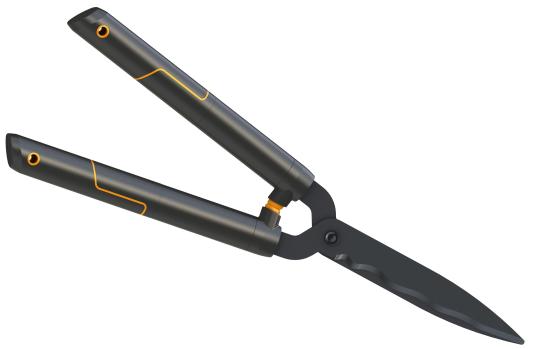Ножницы для живой изгороди Fiskars SingleStep HS22 черный/оранжевый 114730