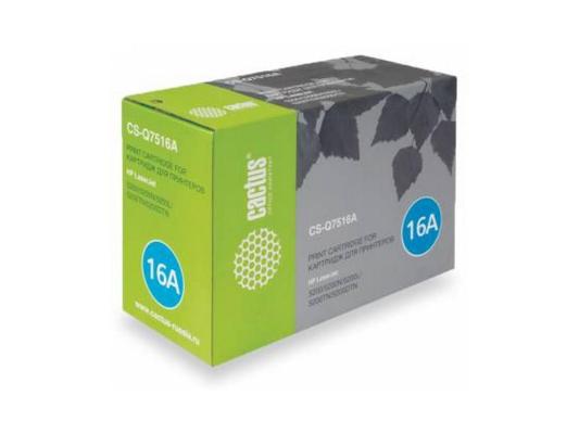 Картридж Cactus CS-Q7516A 12000стр Черный