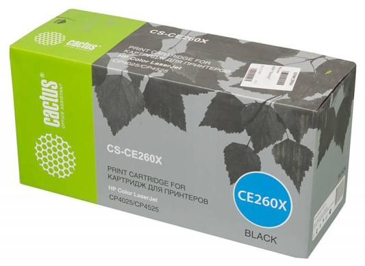 Картридж Cactus CS-CE260X 17000стр Черный