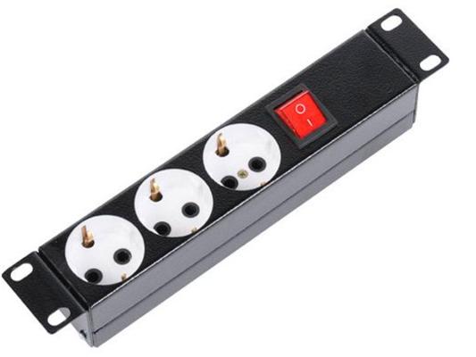 Блок розеток ЦМО БР-3П-10-9005 3 розетки черный БР10-03