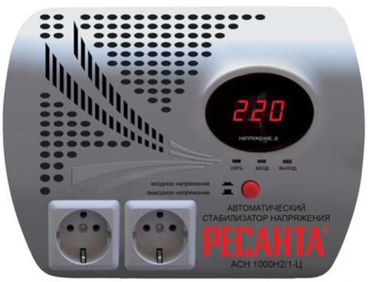 Стабилизатор напряжения Ресанта АСН-1 000 Н2/1-Ц 2 розетки
