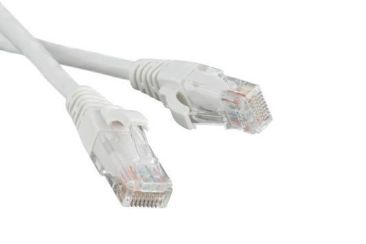 Патч-корд RJ45 - RJ45, 4 пары, UTP, категория 5е, 0.3 м, белый, TWT TWT-45-45-0.3-WH